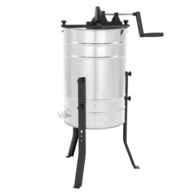 LYSON 2-Waben Honigschleuder Diagonalschleuder Ø400 Manuelle Honeyextractor Tangentialschleuder mit Handantrieb für 2 Rähmchen D, LN, WL, AP Universal Edelstahl Imkerei Bienenzüchter BASIC LINE