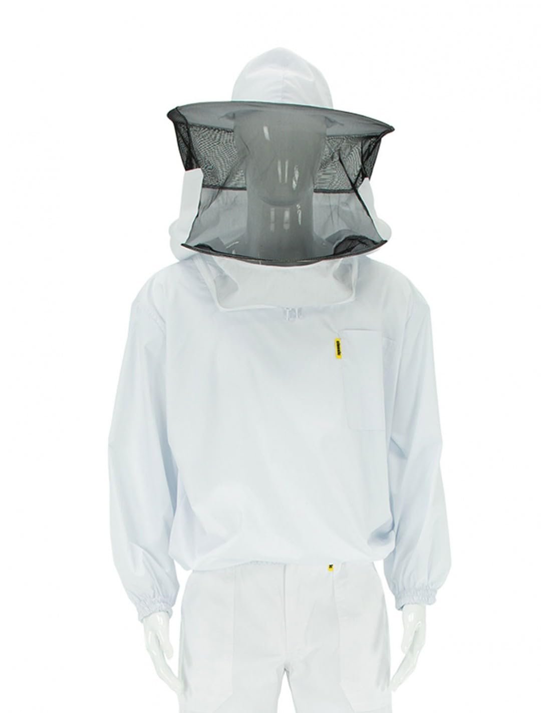 LYSON Imkerjacke Imkerbluse mit Hut Professionelle Imkerbekleidung Imkerbekleidung Imkerjacke mit Reißverschluss Professionelle Imkerbekleidung Schutzjacke Imkerei Bienen Weiß Größe XXL