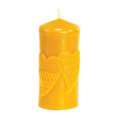 LYSON Kerzengießform Silikonform Walze Zylinder mit Herzmotiv mit Wabenmuster 11 cm hoch Deko Kerzenform für Sojawachs Bienenwachs Gips, Seifer, Aromatherapie Kerzenherstellung Bienenwachskerzen