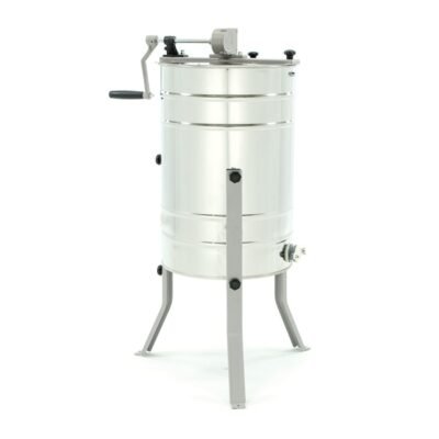 LYSON 2-Waben Honigschleuder Diagonalschleuder Ø400 Manuelle Honeyextractor Tangentialschleuder mit Handantrieb für 2 Rähmchen D, D½ LN, WL, WL½, AP Universal Edelstahl Bienenzüchter MINIMA LINE