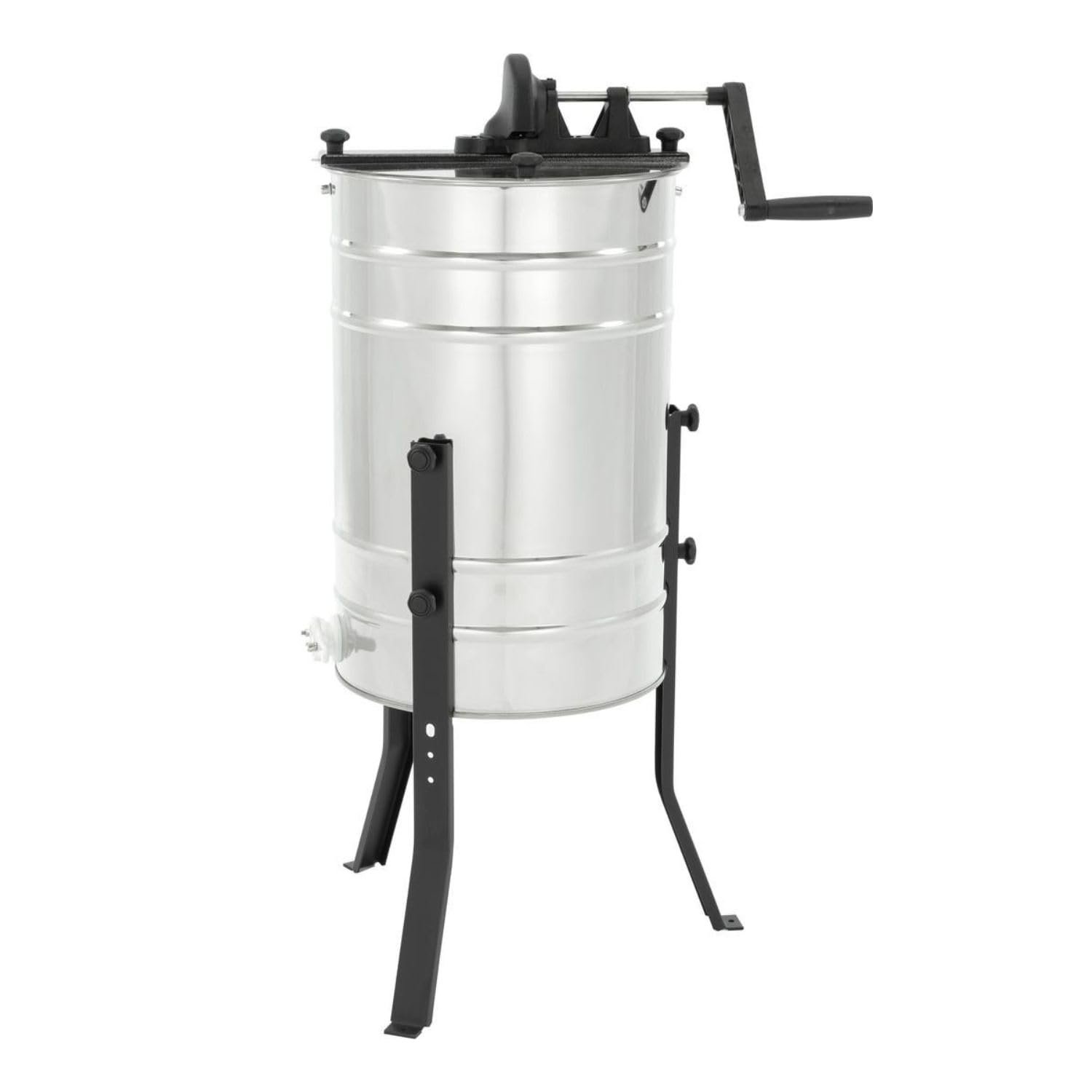 LYSON 3-Waben Honigschleuder Diagonalschleuder Ø400 Manuelle Honeyextractor Tangentialschleuder mit Handantrieb für 3 Rähmchen D½, LN, WL½, OS, AP Edelstahl Imkerei Bienenzüchter BASIC LINE