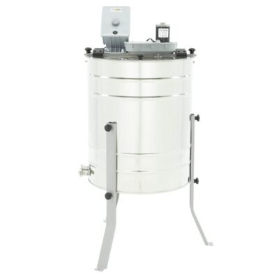 LYSON 4-Waben Honigschleuder Diagonalschleuder Ø500 mit elektrischem Antrieb Honeyextractor Tangentialschleuder für 4 Rähmchen DNM, LN, Zander Edelstahl Imkerei Bienenzüchter Zubehör MINIMA LINE