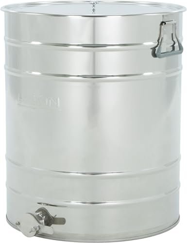 LYSON Abfüllbehälter 100l (ca. 140 kg) für Honig Abfülleimer mit rostfreiem Quetschhahn Edelstahl 6/4" Absetzbehälter zum Honigaufbewaren Abfüllkübel mit Deckel und Griffen - Image 3