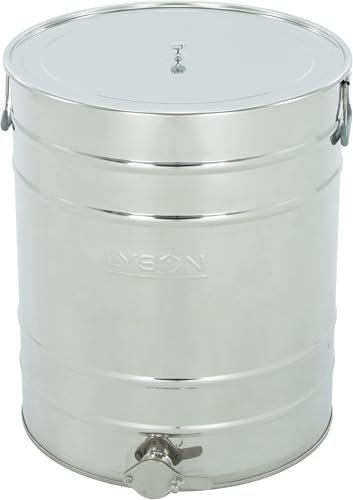 LYSON Abfüllbehälter 100l (ca. 140 kg) für Honig Abfülleimer mit rostfreiem Quetschhahn Edelstahl 6/4" Absetzbehälter zum Honigaufbewaren Abfüllkübel mit Deckel und Griffen - Image 7