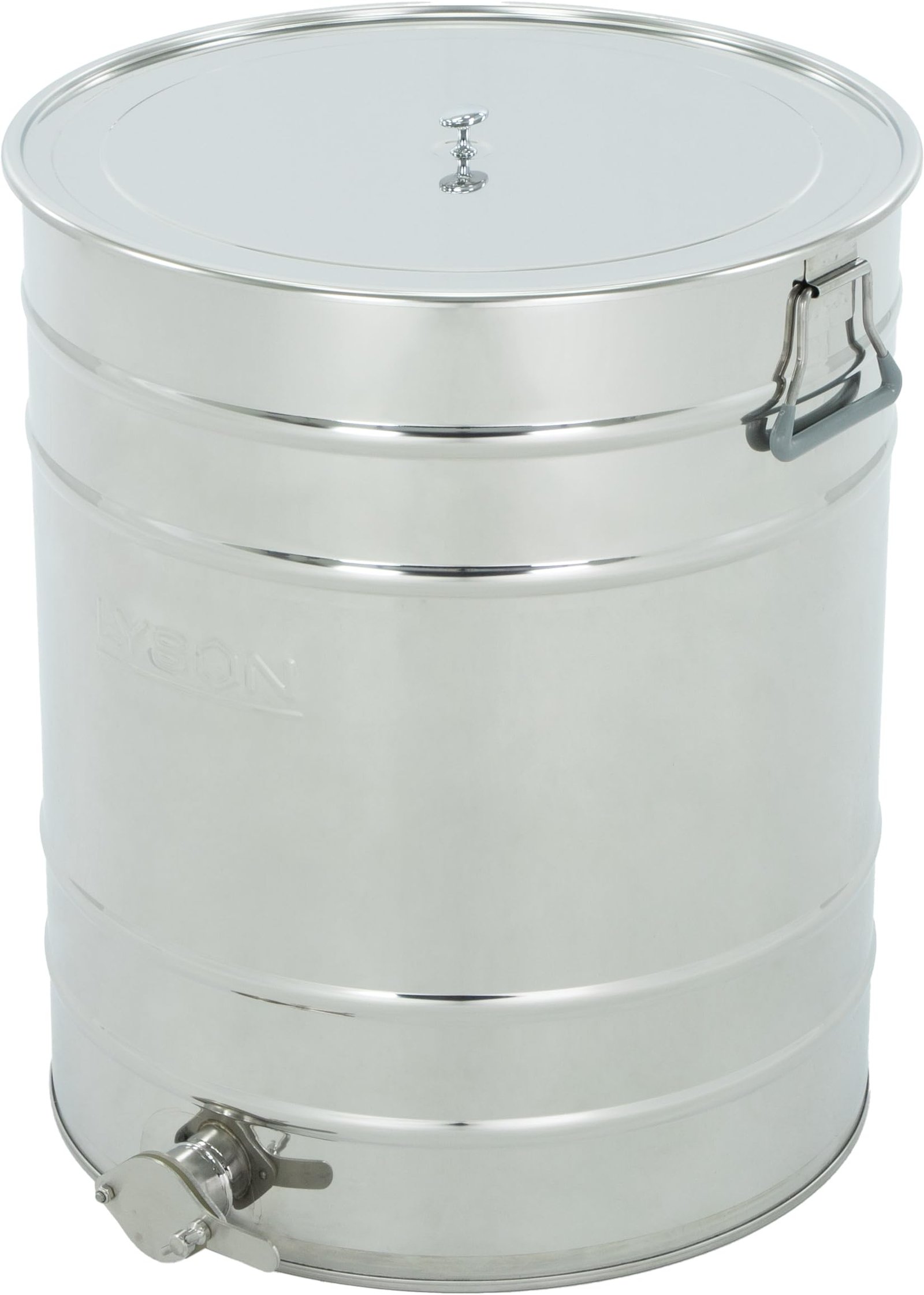LYSON Abfüllbehälter 100l (ca. 140 kg) für Honig Abfülleimer mit rostfreiem Quetschhahn Edelstahl 6/4" Absetzbehälter zum Honigaufbewaren Abfüllkübel mit Deckel und Griffen - Image 8