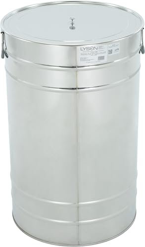 LYSON Abfüllbehälter 150l (ca. 210 kg) für Honig Abfülleimer mit rostfreiem Quetschhahn Edelstahl 2" Absetzbehälter zum Honigaufbewaren Abfüllkübel mit Deckel und Griffen - Image 10