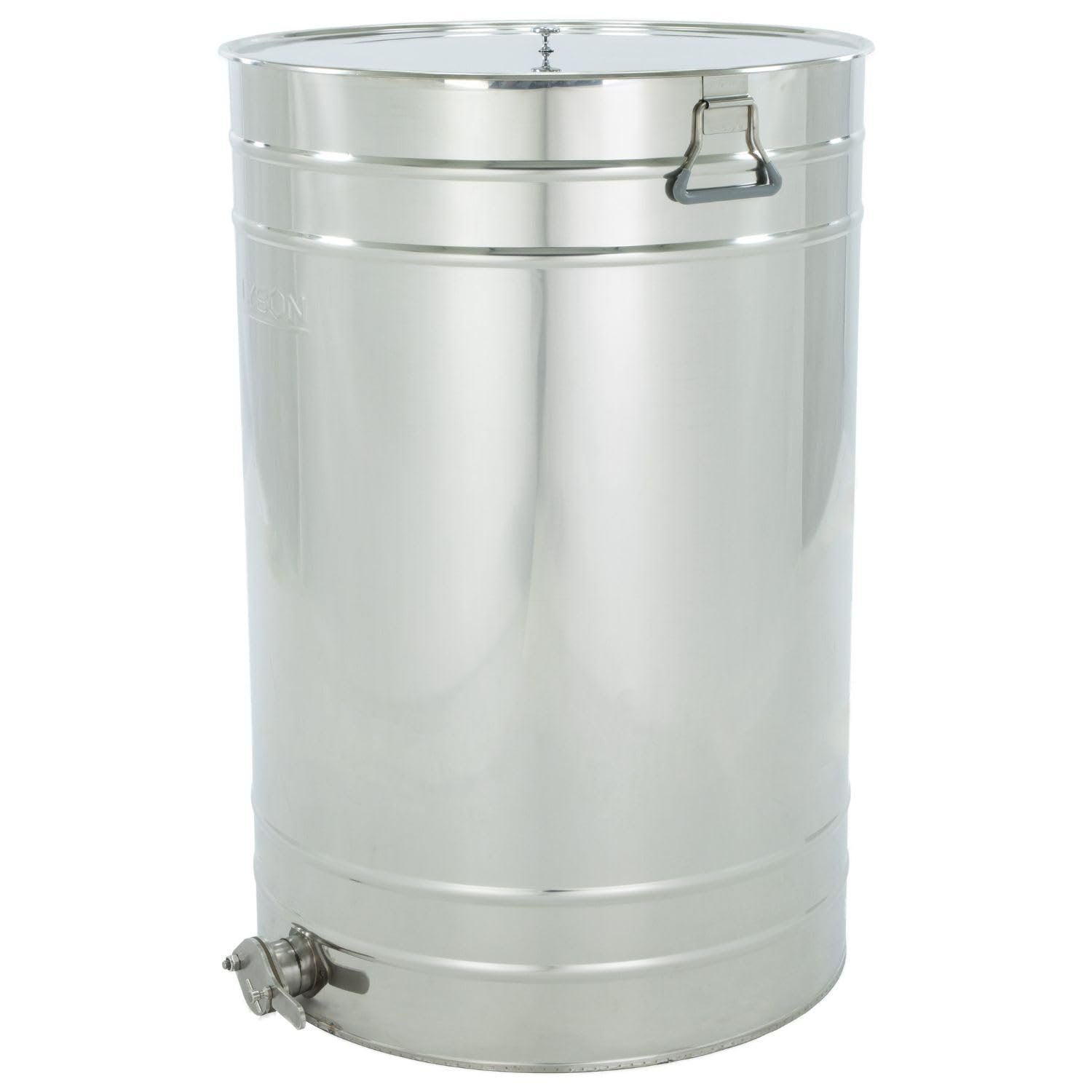 LYSON Abfüllbehälter 300l (ca. 420 kg) für Honig Abfülleimer mit rostfreiem Quetschhahn Edelstahl 2" Absetzbehälter zum Honigaufbewaren Abfüllkübel mit Deckel und Griffen - Image 2