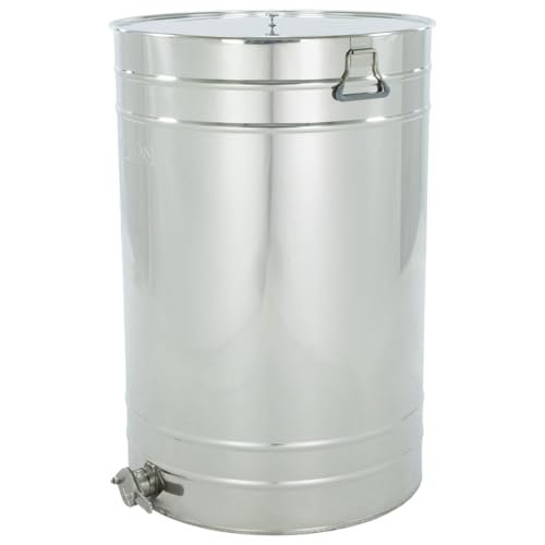 LYSON Abfüllbehälter 300l (ca. 420 kg) für Honig Abfülleimer mit rostfreiem Quetschhahn Edelstahl 2" Absetzbehälter zum Honigaufbewaren Abfüllkübel mit Deckel und Griffen - Image 4