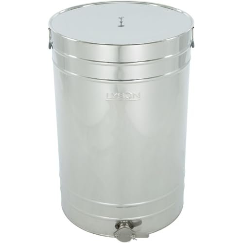 LYSON Abfüllbehälter 300l (ca. 420 kg) für Honig Abfülleimer mit rostfreiem Quetschhahn Edelstahl 2" Absetzbehälter zum Honigaufbewaren Abfüllkübel mit Deckel und Griffen - Image 6