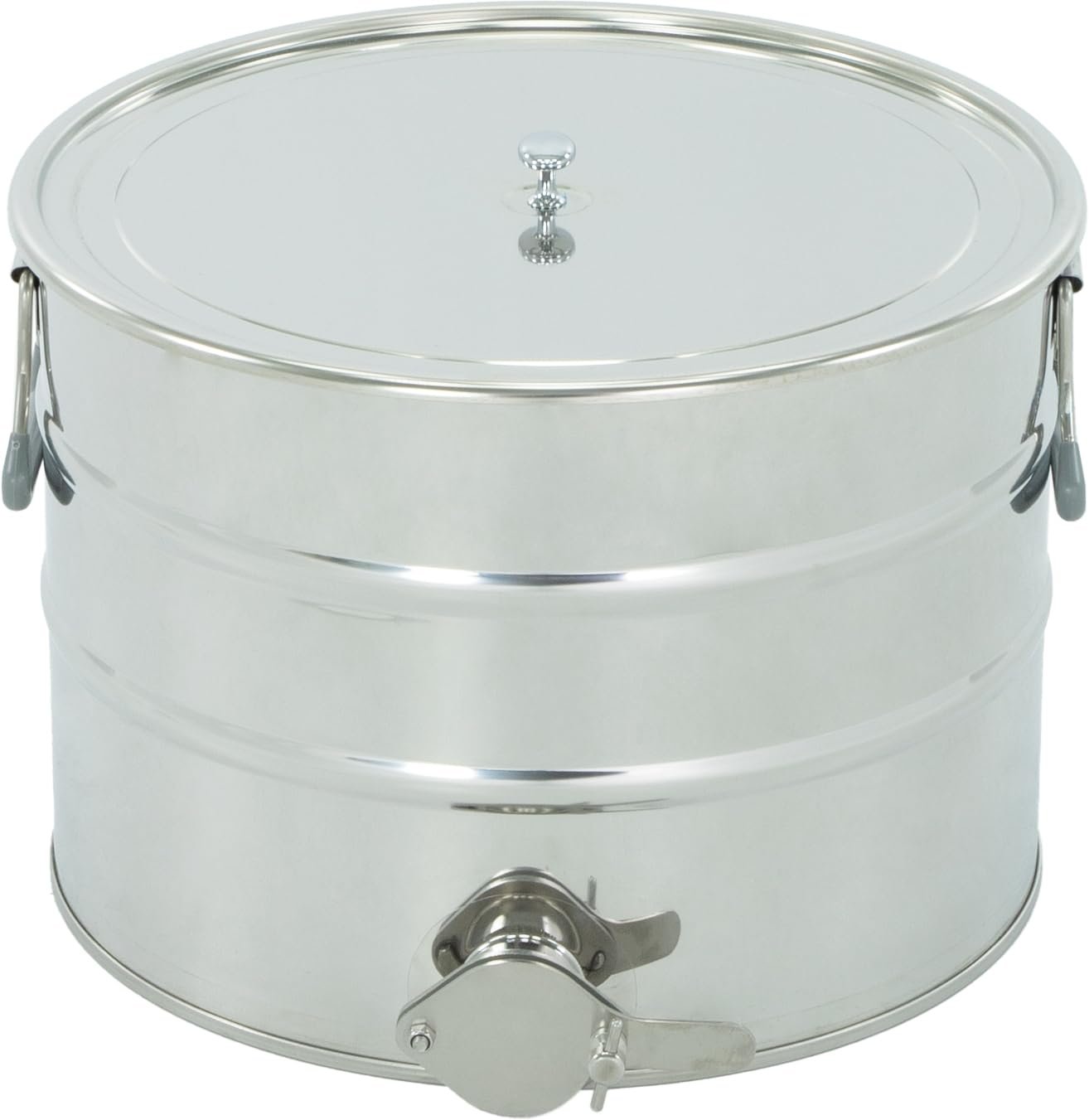 LYSON Abfüllbehälter für Honig Abfülleimer mit rostfreiem Quetschhahn Edelstahl 6/4" Absetzbehälter zum Honigaufbewaren Abfüllkübel mit Deckel und Griffen 30l-200l - Image 5