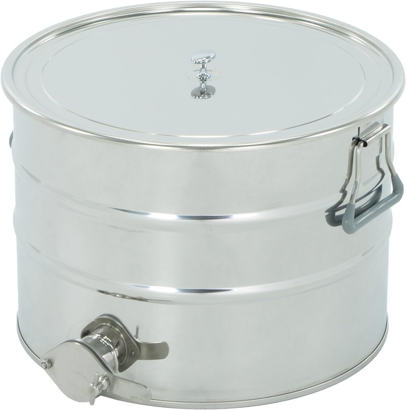 LYSON Abfüllbehälter für Honig Abfülleimer mit rostfreiem Quetschhahn Edelstahl 6/4" Absetzbehälter zum Honigaufbewaren Abfüllkübel mit Deckel und Griffen 30l-200l - Image 8