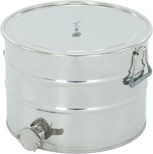 LYSON Abfüllbehälter für Honig Abfülleimer mit rostfreiem Quetschhahn Edelstahl 6/4" Absetzbehälter zum Honigaufbewaren Abfüllkübel mit Deckel und Griffen 30l-200l - Image 9