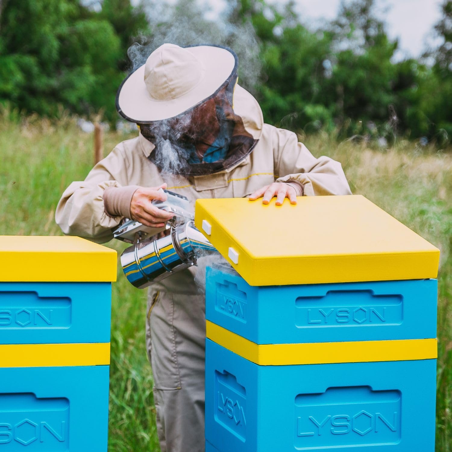 LYSON Bee Hive Smoker Säurebeständig Höhe 31,5 cm mit Heizkörper Smoker Bienen Imker Smoker Zubehör für Imkereibedarf Bienentechnik Imkereiausrüstung Bienenzucht - Image 8