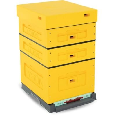 LYSON Bienenbeute Styropor Dadantbeute Dadant Beute OPTIMA Bienenstock-Set (GELB) für die Selbstmontage (Passende Rahmen:47×43,5x30cm;47×43,5x14,5cm) - Image 10