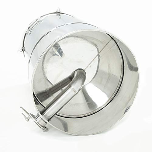 LYSON Honigabfüller Honigeimer Abfüllkübel Abfüllbehälter 50l (ca. 70 kg) für Honig mit konischem Boden Abdeckung Dichtung und Klammern aus Edelstahl TYPE (304) - Image 10