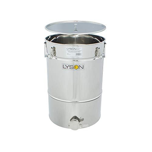 LYSON Honigabfüller Honigeimer Abfüllkübel Abfüllbehälter 50l (ca. 70 kg) für Honig mit konischem Boden Abdeckung Dichtung und Klammern aus Edelstahl TYPE (304) - Image 7