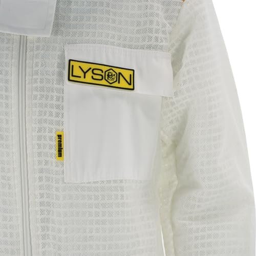 LYSON Imkeranzug aus Mesh und Baumwolle Imkeroverall mit abnehmbarem Hut belüftet Imkerbekleidung, Imkerjacke mit Reißverschluss Grösse XXL - Image 10