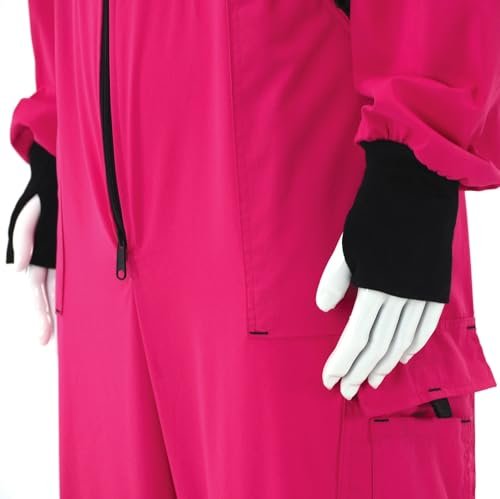 LYSON Imkeranzug mit Schleier, Handstulpen mit Daumenloch Imkeroverall belüftet Professionelle Imkerbekleidung mit abnehmbarem Hut Mütze PREMIUM, Rosa Grösse XL - Image 9