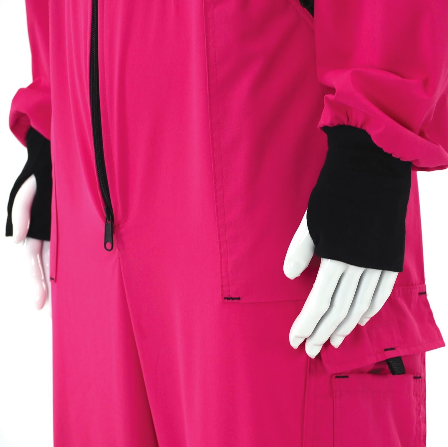 LYSON Imkeranzug mit Schleier, Handstulpen mit Daumenloch Imkeroverall belüftet Professionelle Imkerbekleidung mit abnehmbarem Hut Mütze PREMIUM, RosaGrösse S-XXXXL - Image 8