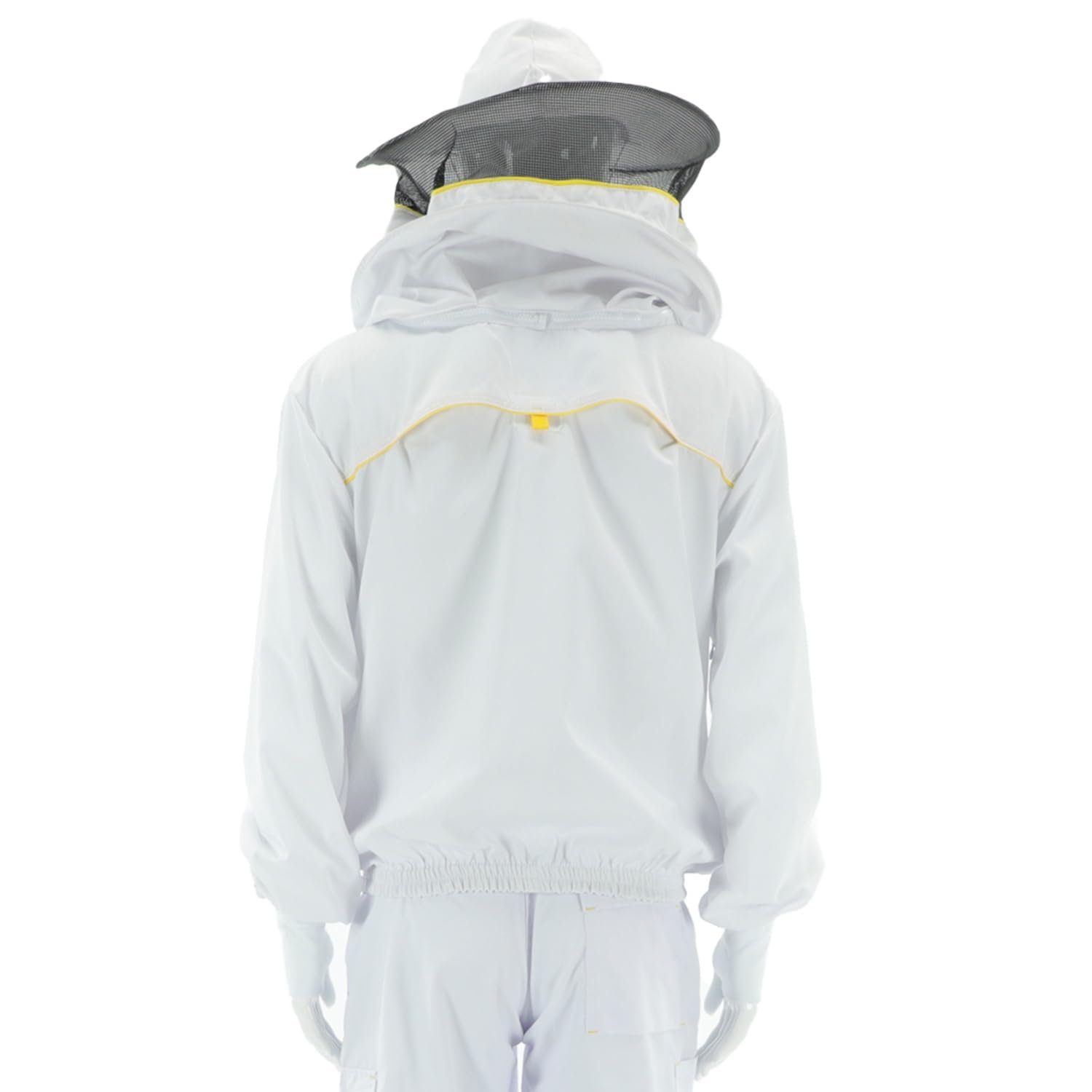 LYSON Imkerbluse mit abnehmbarem Hut/Imkerjacke mit Handstulpen mit Daumenloch Imkerbluse belüftet Professionelle Imkerbekleidung,Imkerjacke mit Reißverschluss PREMIUM (XL, Weiß) - Image 8