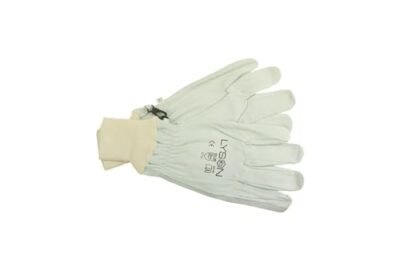 LYSON Imkerhandschuhe Kurze Handschuhe Imkerhandschuhe Leder Imkereibedarf Stichfeste Bienen Imker Imkerei Zubehör Gartenhandschuhe Weiß Größe L - Image 4
