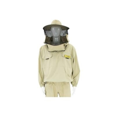 LYSON Imkerjacke ohne Reißverschluss, mit Hut, beige, Größe S-XXXXL (L) - Image 3