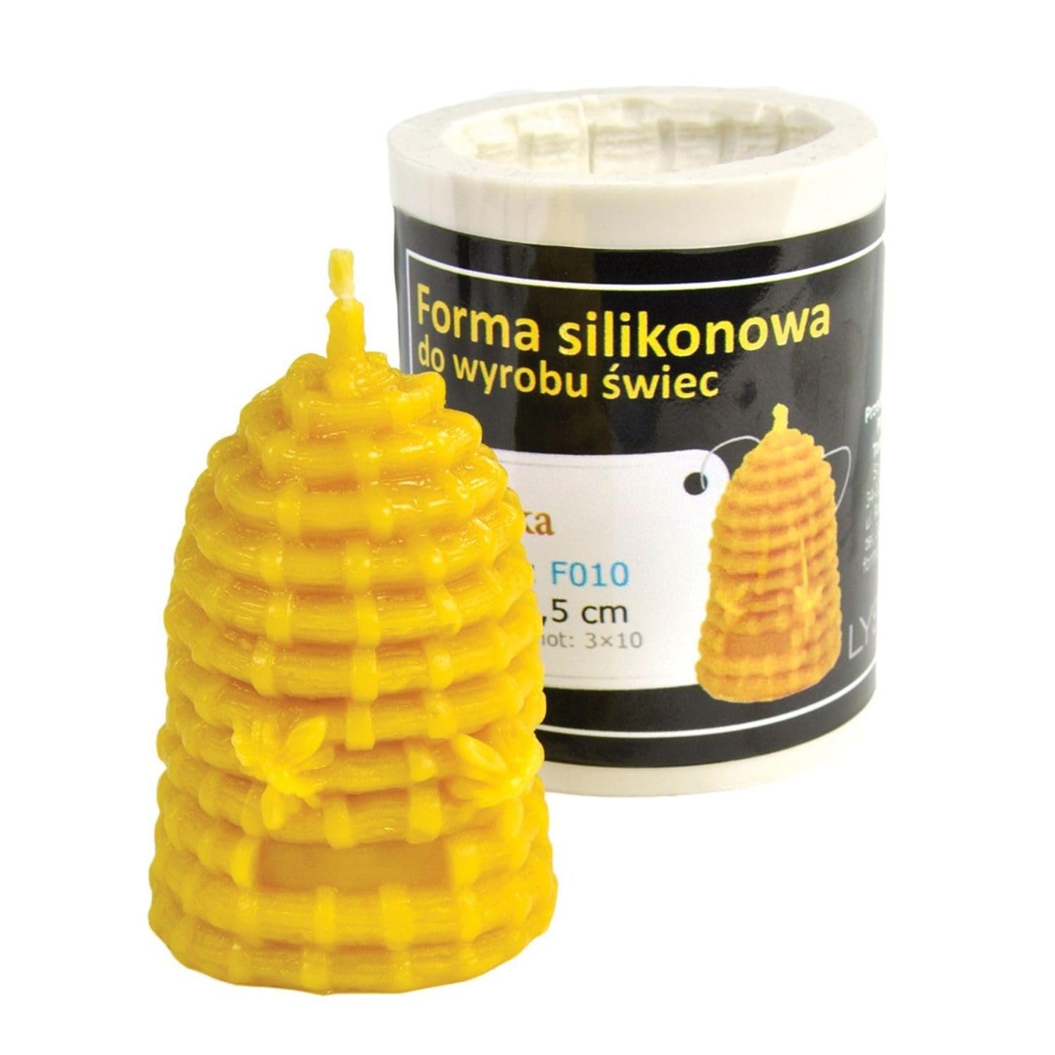 LYSON Kerzengießform Silikonform Bienenkorb - 7,5cm für Bienenwachskerzen Aromatherapie Kerzen 3D Giessform zur Kerzenherstellung Bienenwachskerzen gießen Geschenkidee wiederverwendbar - Image 2