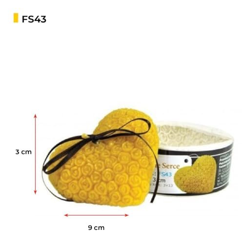 LYSON Kerzengießform Silikonform Das Rosenherz - Die Höhe: 3 cm für Bienenwachskerzen Aromatherapie Kerzen 3DGiessform zur Kerzenherstellung Bienenwachskerzen gießen Geschenkidee - Image 4