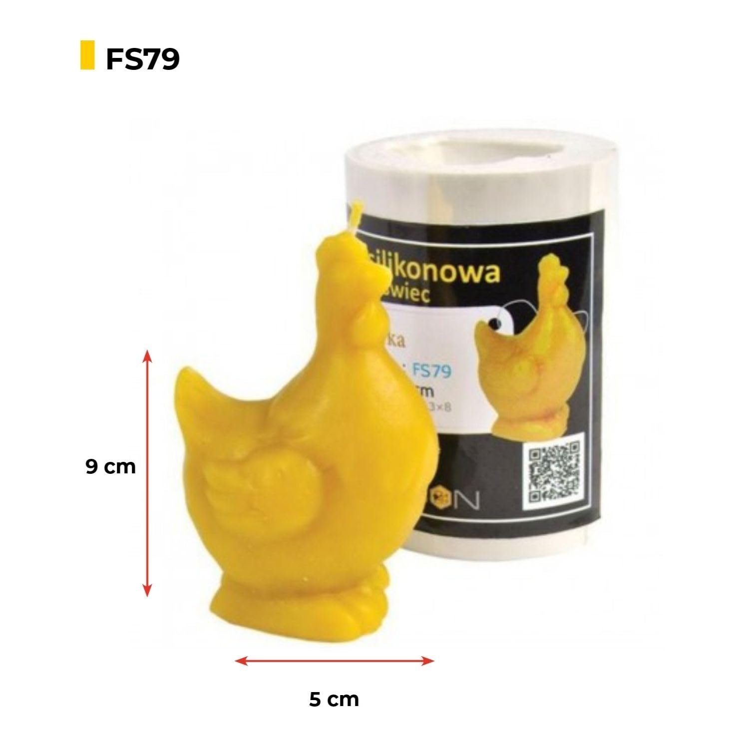 LYSON Kerzengießform Silikonform Huhn Höhe 10,5 cm Silikon Kerzenform für Sojawachs Bienenwachs Gips Seifer Aromatherapie Kerzenherstellung Bienenwachskerzen Geschenkidee - Image 2