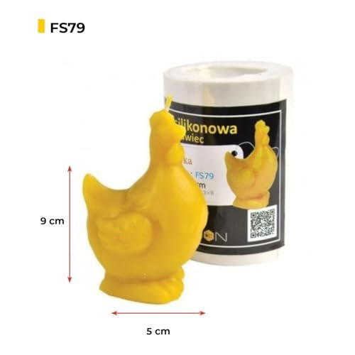LYSON Kerzengießform Silikonform Huhn Höhe 10,5 cm Silikon Kerzenform für Sojawachs Bienenwachs Gips Seifer Aromatherapie Kerzenherstellung Bienenwachskerzen Geschenkidee - Image 3