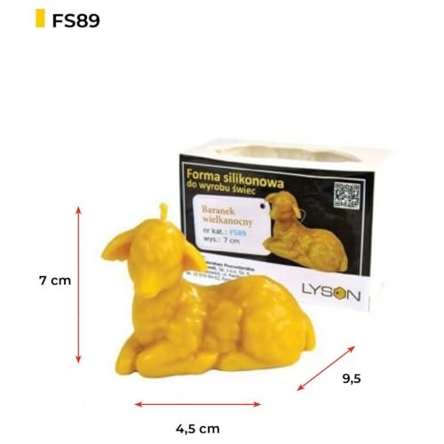 LYSON Kerzengießform Silikonform Set Ostern Lamm Hoch 7 cm Osterei mit Blumen- Hoch: 8,5 cm, Hase Hoch: 7,5 cm Kerzenform Osterdekoration Kerzengießform Bienenwachs Kerzenherstellung - Image 3