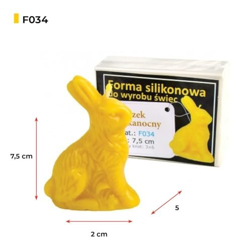 LYSON Kerzengießform Silikonform Set Ostern Lamm Hoch 7 cm Osterei mit Blumen- Hoch: 8,5 cm, Hase Hoch: 7,5 cm Kerzenform Osterdekoration Kerzengießform Bienenwachs Kerzenherstellung - Image 7