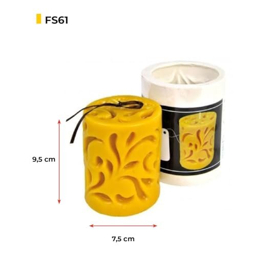 LYSON Kerzengießform Silikonform Walze Gusswalze die Höhe: 9,5 cm für Bienenenwachskerzen Giessform zur Kerzenherstellung Bienenwachskerzen gießen Geschenkidee - Image 4