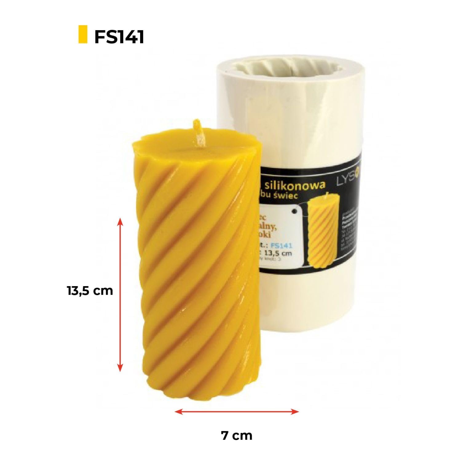 LYSON Kerzengießform Silikonform Walze Spiralwalze 13,5 cm hoch für Bienenenwachskerzen Giessform zur Kerzenherstellung Bienenwachskerzen gießen Geschenkidee - Image 2