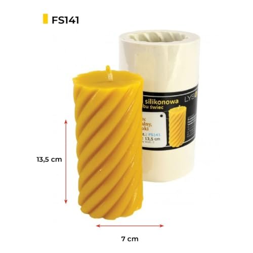 LYSON Kerzengießform Silikonform Walze Spiralwalze 13,5 cm hoch für Bienenenwachskerzen Giessform zur Kerzenherstellung Bienenwachskerzen gießen Geschenkidee - Image 3