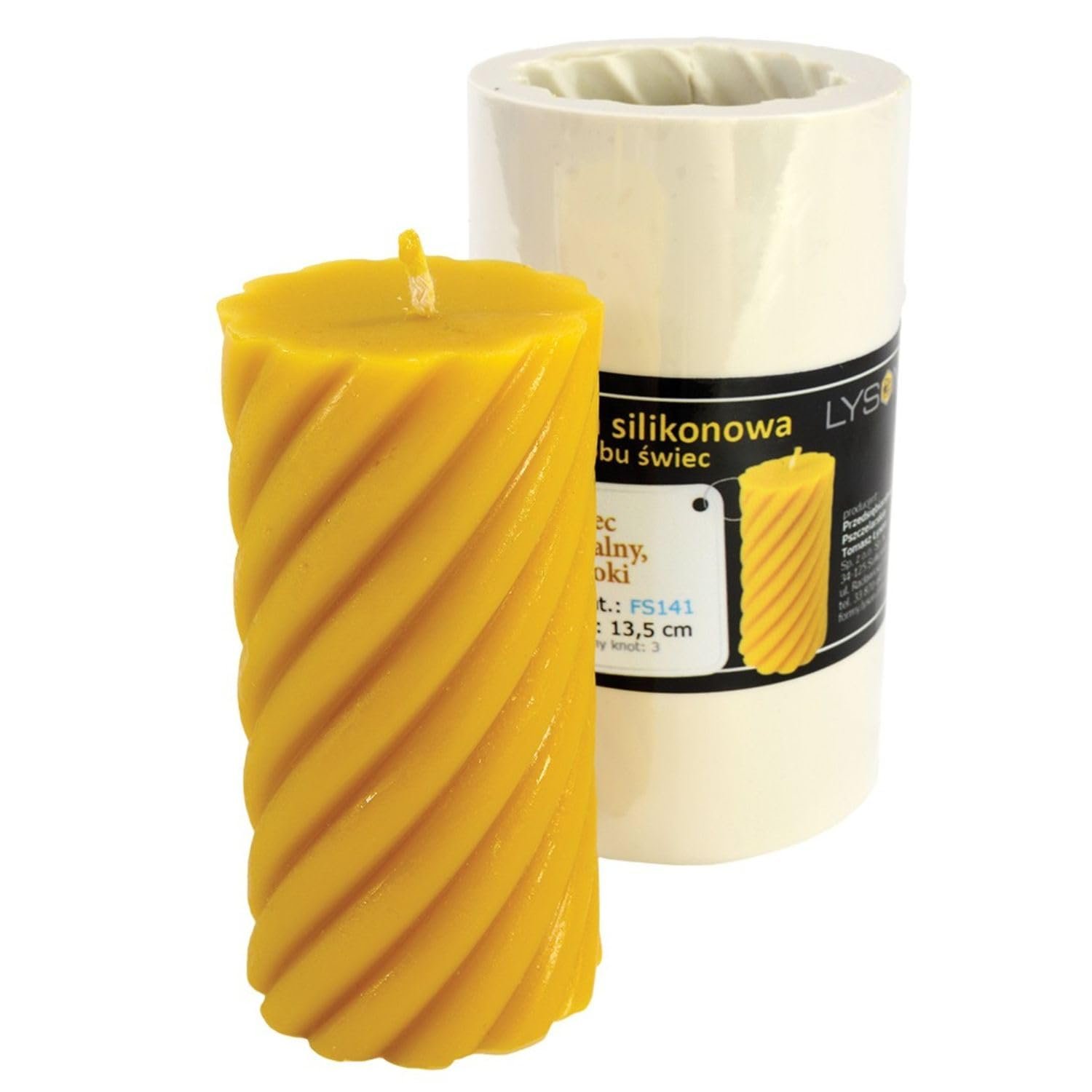 LYSON Kerzengießform Silikonform Walze Spiralwalze 13,5 cm hoch für Bienenenwachskerzen Giessform zur Kerzenherstellung Bienenwachskerzen gießen Geschenkidee - Image 5