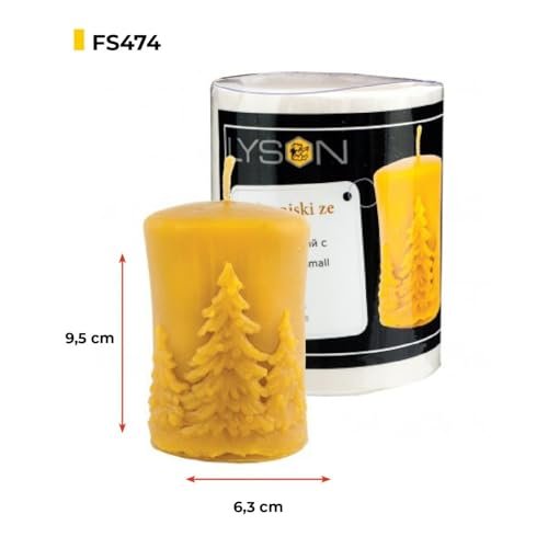 LYSON Kerzengießform Silikonform Walze mit Fichten Höhe 11 cm Silikon Kerzenform für Sojawachs Bienenwachs Gips Seifer Aromatherapie Kerzenherstellung Bienenwachskerzen Geschenkidee - Image 3