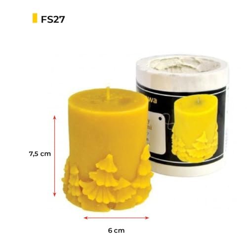 LYSON Kerzengießform Silikonform eine kleine Walze mit Weihnachtsbäumen 7,5 cm für Bienenenwachskerzen Giessform zur Kerzenherstellung Bienenwachskerzen gießen Geschenkidee - Image 4