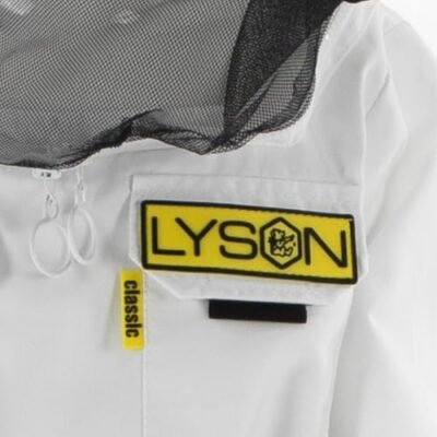 LYSON Kinder Imkerjacke mit abnehmbarem Hut Schutzbekleidung Imkerei Bienenschutz Schutz vor Bienen Sommer Unisex Kindergartensteckdose Weiß Größe 116 - Image 10