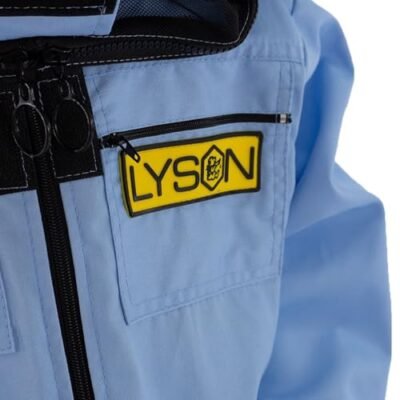 LYSON Kinderanzug mit abnehmbaren Hut Kinderoverall mit Schleier Kinderimkeranzug Schutzkleidung für Kinder, Imker Anzug Imkeranzug Schutz vor Bienen Blau Grösse 152 - Image 10
