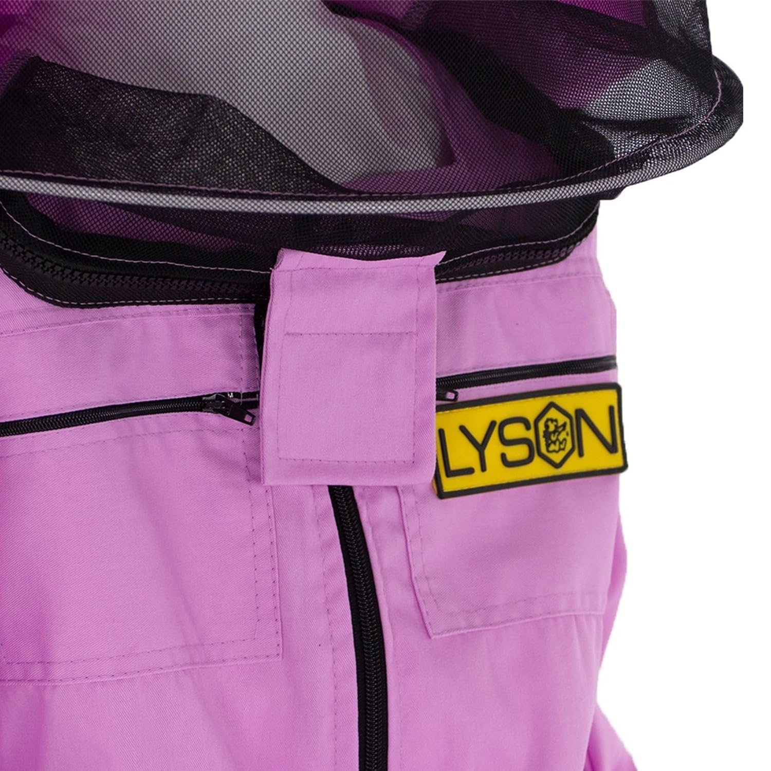 LYSON Kinderanzug mit abnehmbaren Hut Kinderoverall mit Schleier Kinderimkeranzug Schutzkleidung für Kinder, Imker Anzug Imkeranzug Schutz vor Bienen Lilafarbe Grösse 146 - Image 8