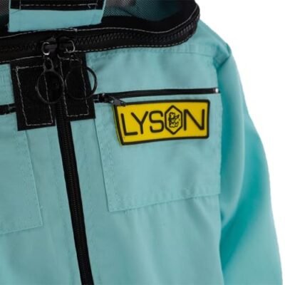 LYSON Kinderanzug mit abnehmbaren Hut Kinderoverall mit Schleier Kinderimkeranzug Schutzkleidung für Kinder, Imker Anzug Imkeranzug Schutz vor Bienen Türkis Grösse 152 - Image 10