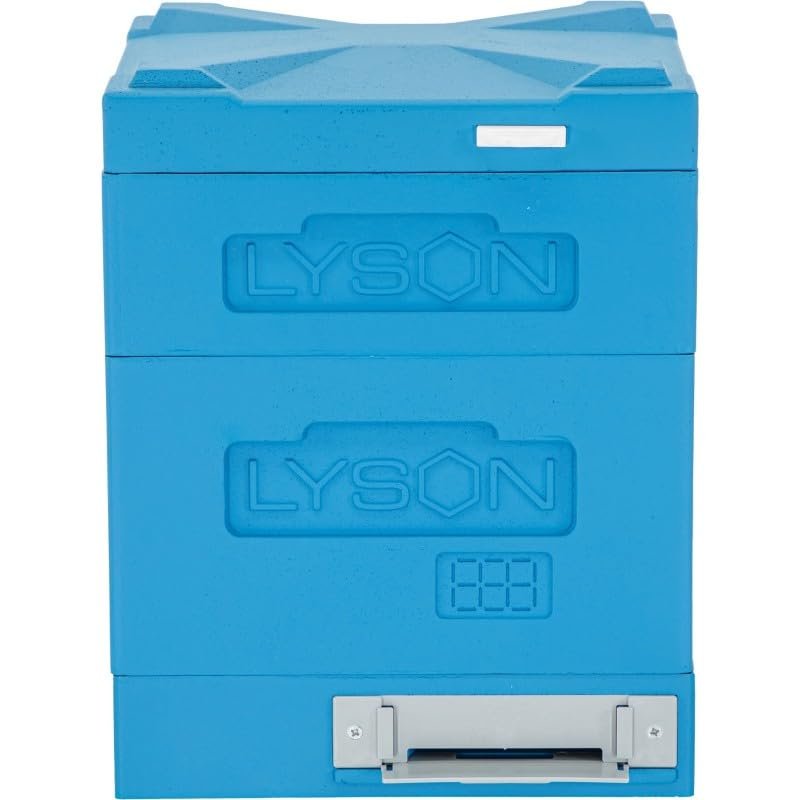 LYSON Mini Bienenstock Bienenbeute Dadant CLASSIC für Modulrahmen, Höhe 160 mm, lackiert (blau) - Image 5
