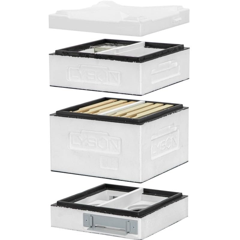 LYSON Mini Bienenstock Bienenbeute Dadant CLASSIC für Modulrahmen, Höhe 160 mm, unlackiert - Image 3