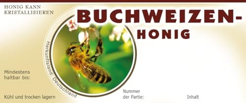 LYSON Selbstklebendes Etikett für Honig 116x50 (100 Stück) – Buchweizenhonig - Image 2