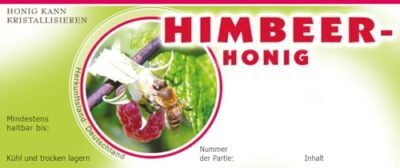 LYSON Selbstklebendes Etikett für Honig 116x50 (100 Stück) – Himbeerhonig - Image 3