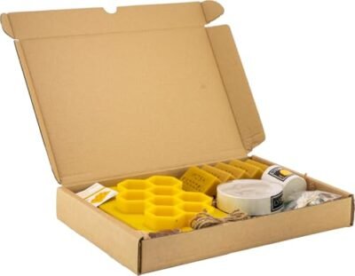 LYSON Set zum Selbermachen von Kerzen Kreatives Kerzenmachen Kerzenherstellung Handgefertigte Kerze als Geschenk Kerzen gießen Bastelset zum Kerzenmachen – Bienenmotiv Set - Image 10