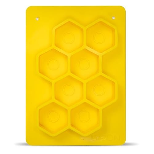 LYSON Teelicht Tealight Hexagon Kerzengießform mit Docht Mit Fuß im Set Form Sechsecke Set Teelichter Bienenwachs, Soja-Wachs, Seifenbasis, kreativer Beton Kerzenherstellung - Image 4