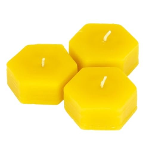 LYSON Teelicht Tealight Hexagon Kerzengießform mit Docht Mit Fuß im Set Form Sechsecke Set Teelichter Bienenwachs, Soja-Wachs, Seifenbasis, kreativer Beton Kerzenherstellung - Image 7